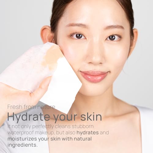 Epielle Green Tea Makeup Remover Wipes - Gentle Facial Cleansing Towelettes