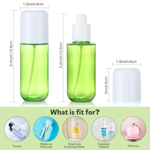 Bynccea 3.4oz Fine Mist Spray Bottle - Travel Size Refillable Plastic Container