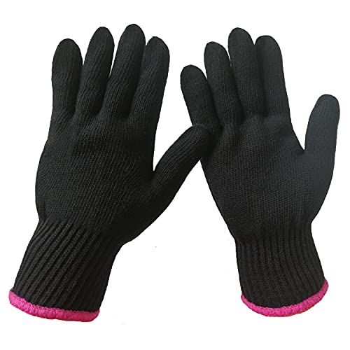 Heat Resistant Hair Styling Gloves - 2 Pack, One Size Fits All