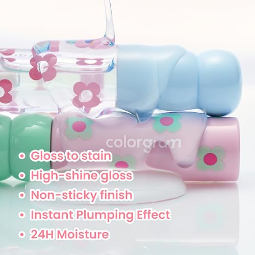 COLORGRAM Fruity Glass Tint - 02 Dewy Grapefruit Moisturizing Lip Stain