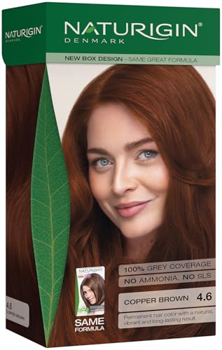Naturigin Permanent Hair Color - 4.6 Copper Brown, Ammonia-Free Kit