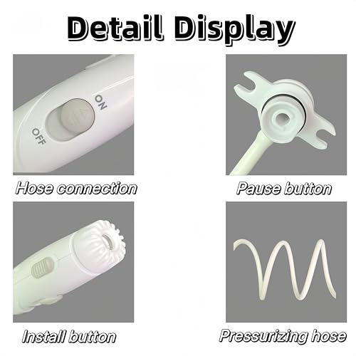 Grey Waterpik Replacement Hose and Handle Parts - Compatible with WP-Series