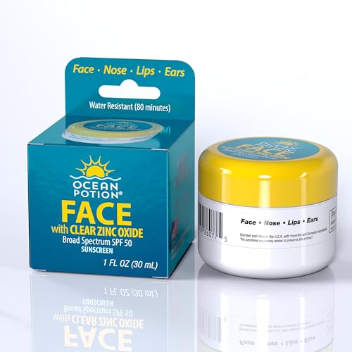 Ocean Potion Clear Zinc Face Sunscreen SPF 50, Oxybenzone-Free