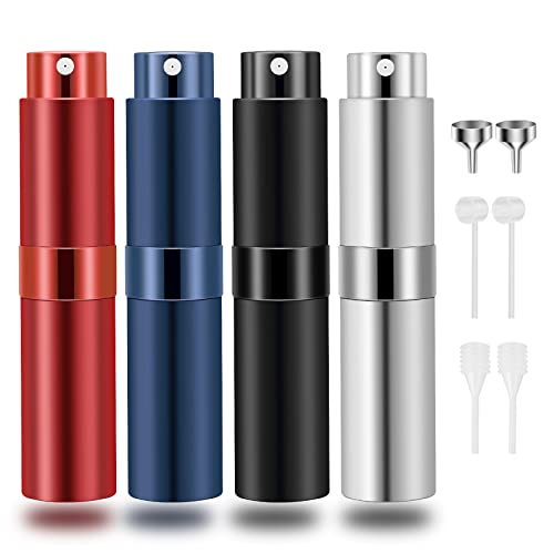 Saiveina 8ml Refillable Travel Perfume Atomizer Bottles - 4 Pack