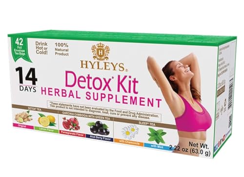 Hyleys 14-Day Detox Tea Cleanse Kit - 42 Bags, Vegan & Gluten-Free