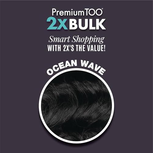 Sensationnel PremiumToo Bulk Ocean Wave Hair Extensions - 14 Inch, Jet Black