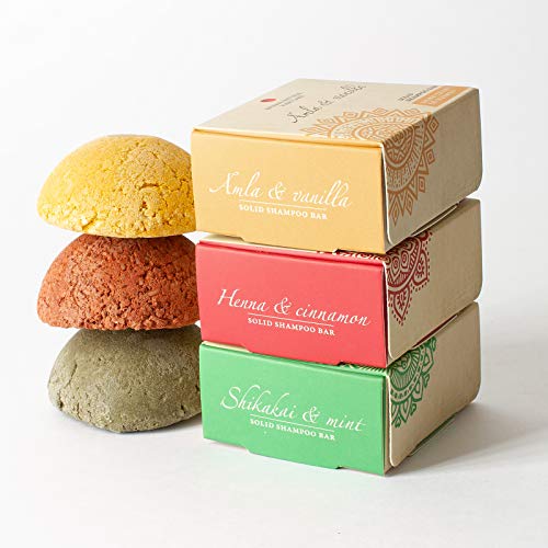 Henna & Cinnamon Solid Shampoo Bar for Normal-Fine Hair - 2.12 oz Natural Vegan