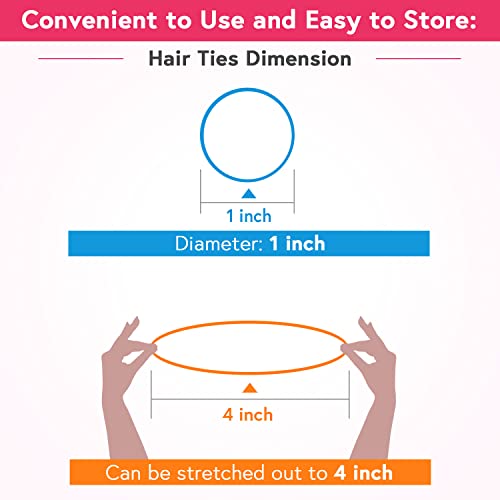 MaryLavender 200-Pack Small Seamless Hair Ties for Girls Women - Color 3