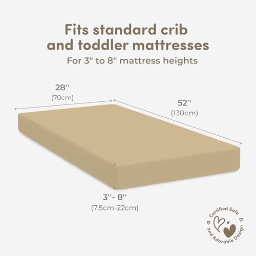 Sweety Fox Cotton Crib Sheets 2 Pack - Soft Jersey Knit for Baby