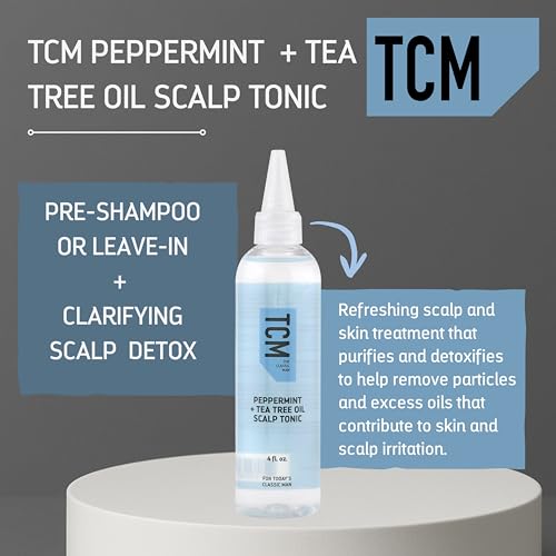 TCM Peppermint & Tea Tree Scalp Tonic - Clarifying Treatment, 4 Fl Oz
