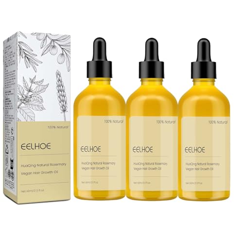 HuaQing 180 ML Rosemary Hair Growth Oil - 3 Pcs for Damaged Hair