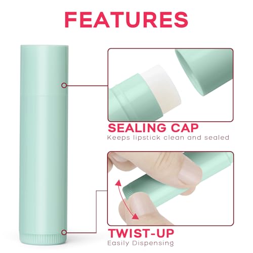JuLand 100 Pack Black Lip Balm Tubes - BPA Free, 5.5ml DIY Containers
