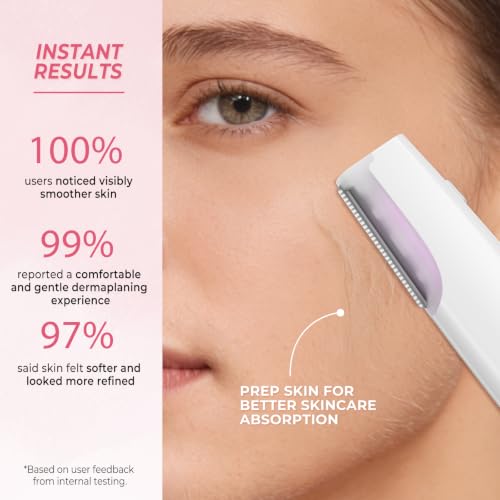 Sonic Dermaplane Razor for Women - Rechargeable Hair Removal Tool with LED Light