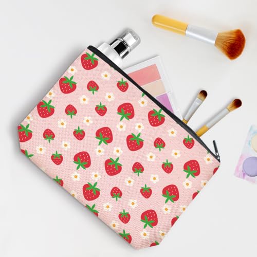 Jealance Strawberry Pattern Waterproof Makeup & Travel Bag - 98