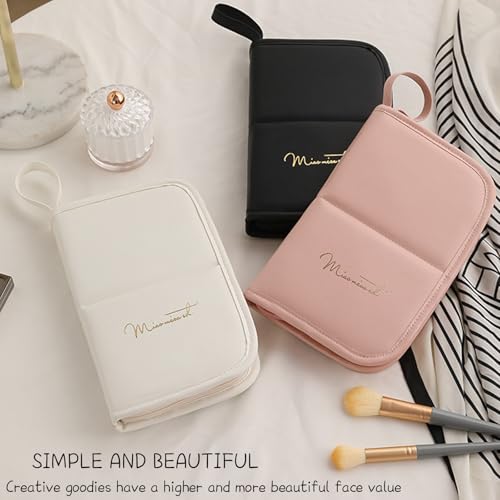 Portable Waterproof Makeup Brush Bag - Holds 20 Brushes
