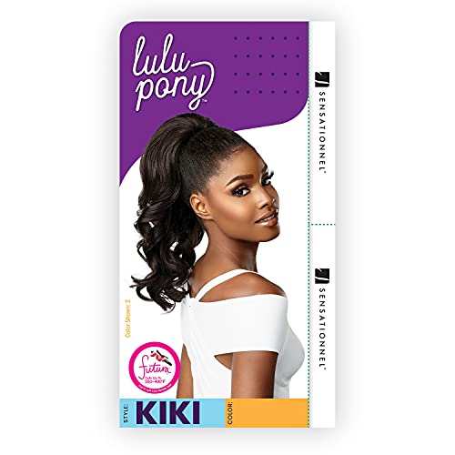 Sensationnel Lulu Pony Drawstring Wig - KIKI Off Black, 16", Easy Style