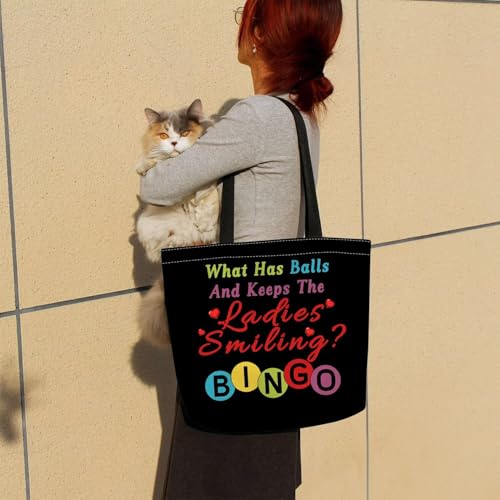 Funny Bingo Tote Bag - Reusable Grocery Shopping Handbag
