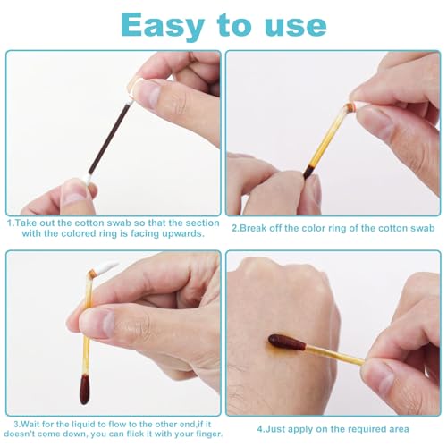300PCS Disposable Povidone-Iodine Swabs - Individually Wrapped Wound Care
