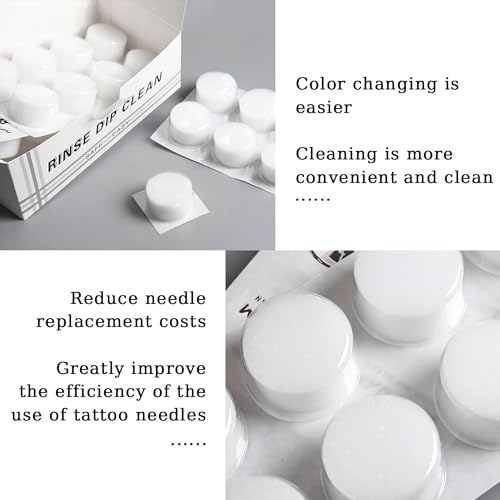 Yuelong 24Pcs Disposable Rinse Foam Caps for Tattoo Needles