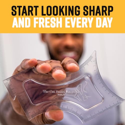 The Cut Buddy Original Shaping Tool, Clear Beard and Hairline Template with Bonus Tracer Pencil, As Seen on Shark Tank