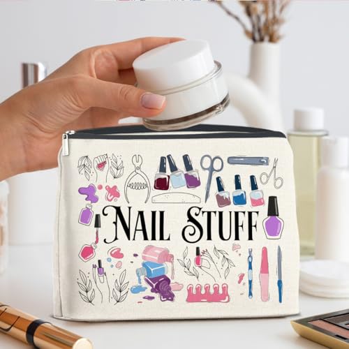 UPNEGE Nail Tech Makeup Bag J - Double-Sided Cosmetic Pouch for Women