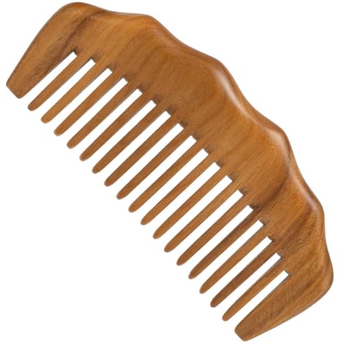 Moreinday Wide Wooden Comb for Hair & Beard, Scalp Massage & Oil Distribution