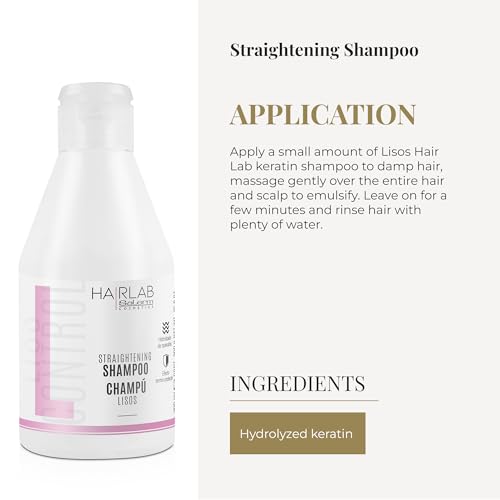 Salerm Lisos Hair Lab Keratin Shampoo - Sulfate-Free Frizz Control (300ml)