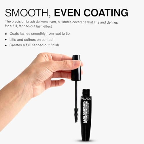Palladio Lash Obsessed Mascara - Volumizing & Lengthening Black Mascara