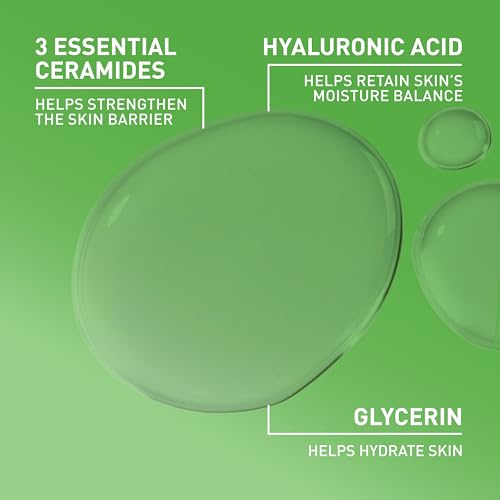 CeraVe Hydrating Micellar Water, Facial Cleanser & Makeup Remover with Hyaluronic Acid & Ceramides, 24h Hydration, Barrier Strengthening, Alcohol-Free, Fragrance-Free, Safe for Sensitive Skin, 13oz