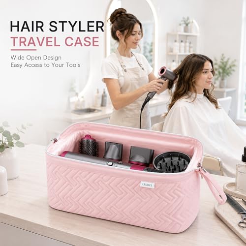 Leudes Travel Bag for Shark FlexStyle & Airwrap Hair Dryer Pink 467.17 cu in