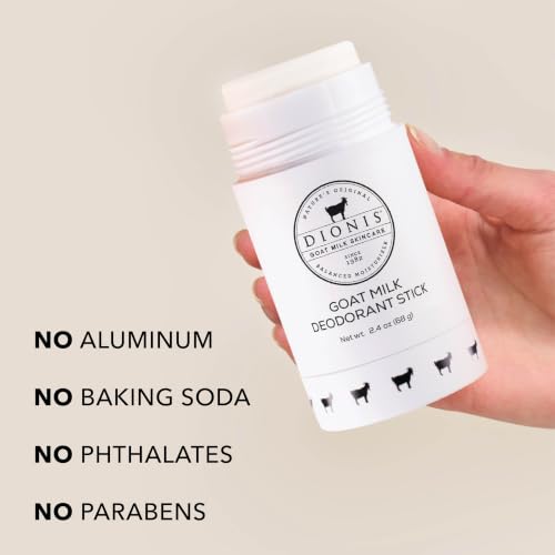 Dionis Aluminum-Free Goat Milk Deodorant, Fragrance-Free, 2.4 oz