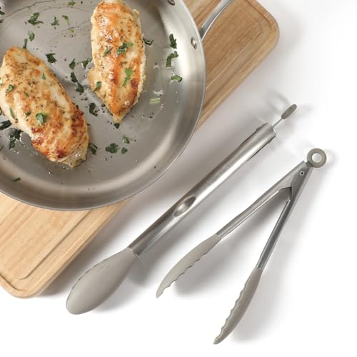 Calphalon 2-Piece Stainless Steel Tongs Set with Silicone Heads