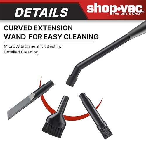 Shop-Vac Micro Cleaning Kit for 1-1/4" Hoses - 6-Piece Detailing Set
