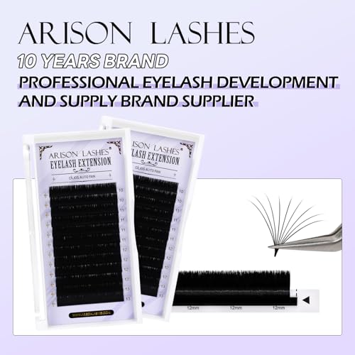 ARISON LASHES Easy Fan Volume Lashes 0.07 CC Curl 9-16mm Mixed Length Black