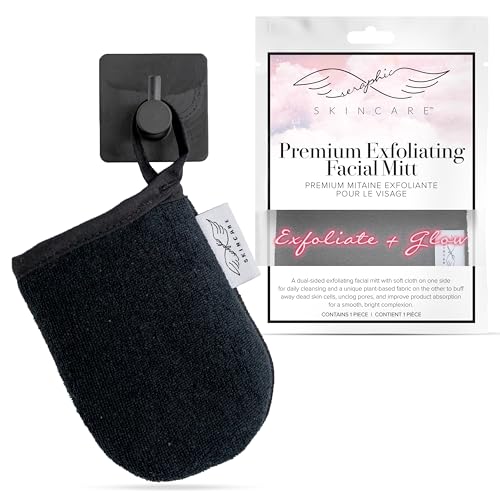 Dual-Sided Exfoliating Facial Mitt for Gentle Cleansing