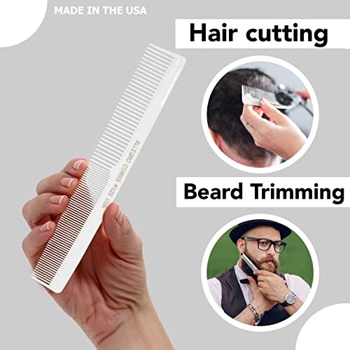Allegro #420 Professional Barber Combs - 12-Piece Hair Styling Comb Set