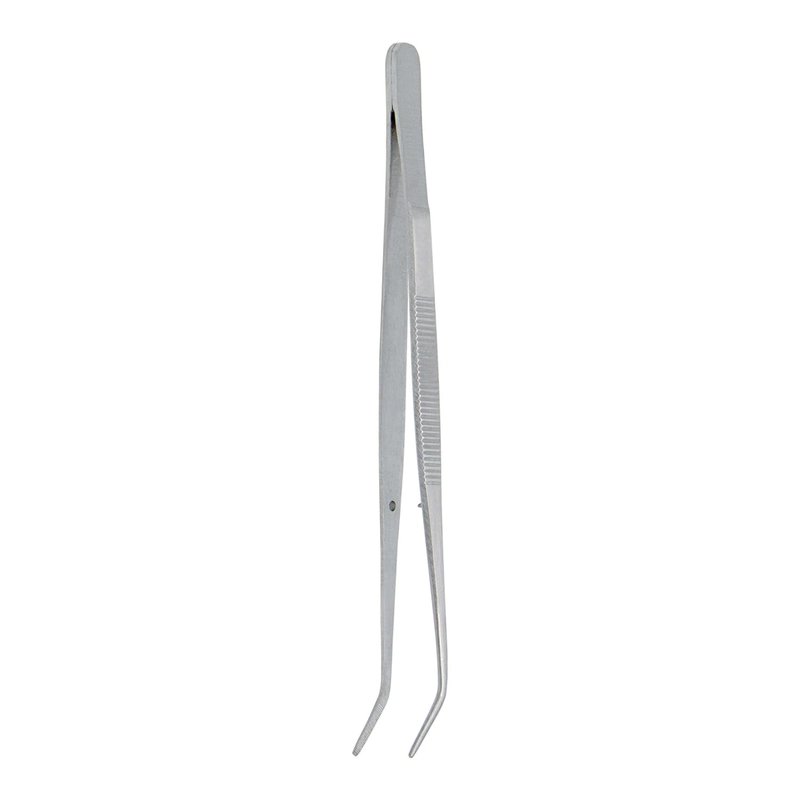 Stainless Steel Tweezers, with Curved Serrated Tip Multipurpose Tweezers Sewing Machine Tweezers Forceps for Craft Repairing (1)