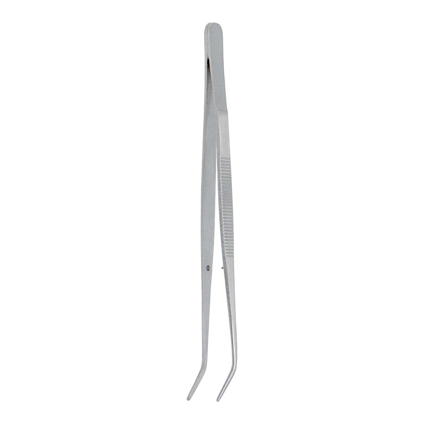 Stainless Steel Tweezers, with Curved Serrated Tip Multipurpose Tweezers Sewing Machine Tweezers Forceps for Craft Repairing (10)