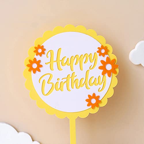 Bumble Bee Cake Toppers - 11Pcs Honeycomb Flower Picks for Baby Shower & Birthday Parties