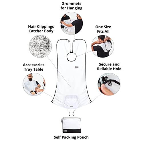BEARD KING Beard Bib Apron - As Seen on Shark Tank ? Gifts for Him, Stocking Stuffers for Men, Mens Gift