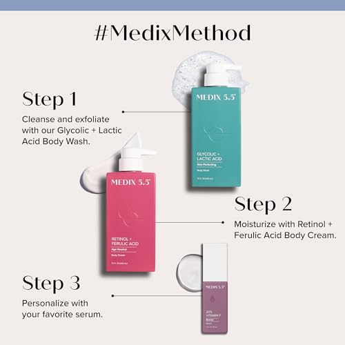 Medix 5.5 Retinol Firming Body Lotion 15oz - Anti-Aging Moisturizer for Crepey Skin
