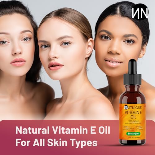 Pure Vitamin E Oil 1 oz - Natural D-Alpha Tocopherol for Skin & Hair