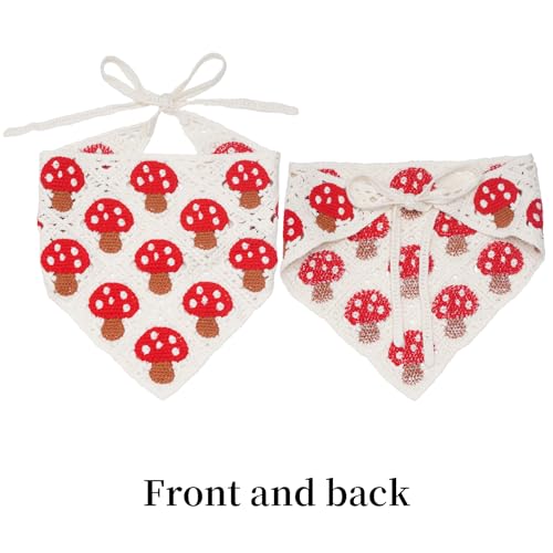 Hoyuwak Crochet Mushroom Bandana Headband for Women & Girls