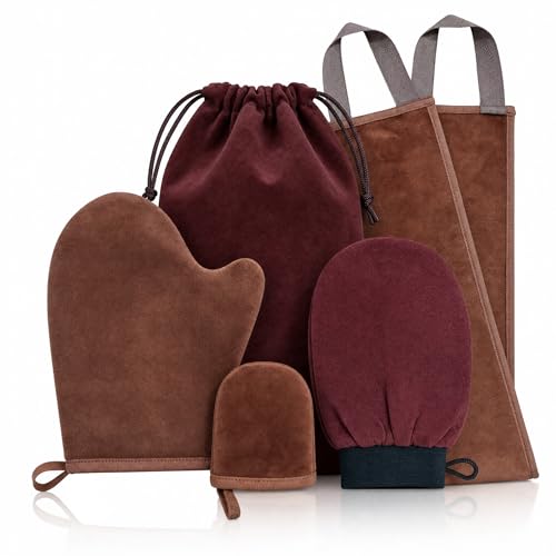 Lifory Self Tanning Mitt Kit with Back Applicator, Face Mini & Storage Bag