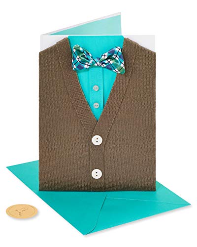 Papyrus Handsome Birthday Card for Him with Fabric Bowtie