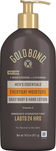 Gold Bond Men's Essentials Hydrating Lotion, 14.5 Oz - Daily Moisturizer for Body & Hands