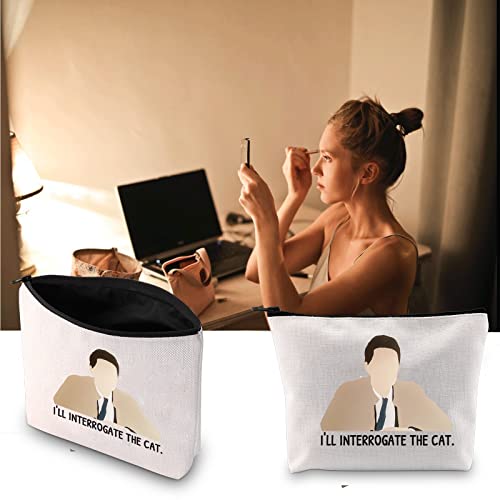 Interrogate the Cat Makeup Bag - JXGZSO Travel Pouch
