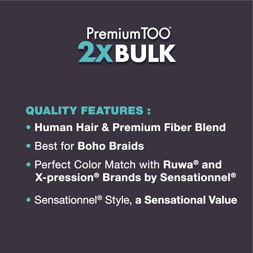 Sensationnel PremiumToo Bulk Ocean Wave Hair Extensions - 14 Inch, Jet Black