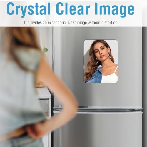 Shatterproof Magnetic Locker Mirror 7x9 Inch - Lightweight Acrylic