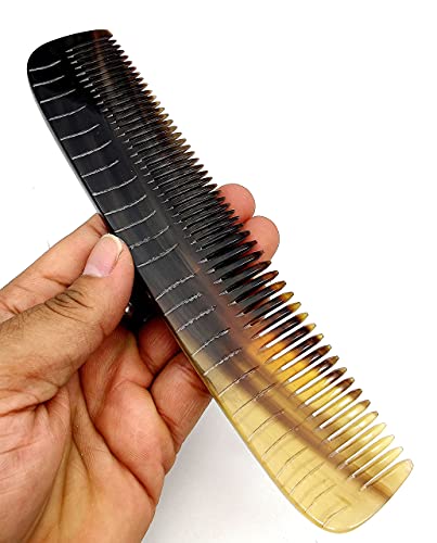 5MOONSUN5 Ox Horn Comb - 7.5 Inch Handmade Anti-Static Pocket Comb